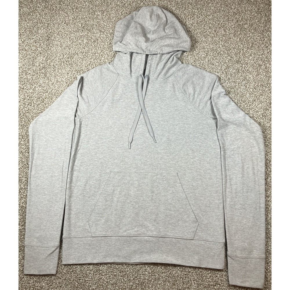 Outdoor Voices Lightweight Cloudknit Hoodie Light Gray Womens Medium Thumb Holes